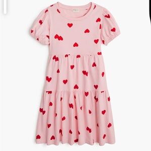 J crew Girls' tossed hearts tiered dress